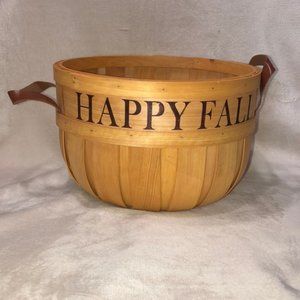 Happy Fall Wooden Basket